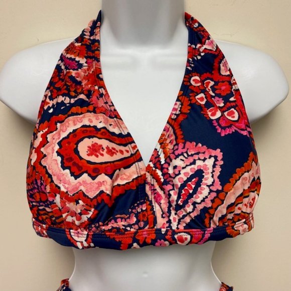 NWT‎ Swimsuits For All 2 Piece Halter Bikini Swimsuit, size 14 - Picture 3 of 11